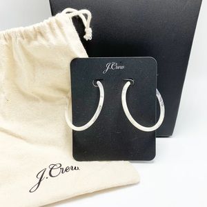 J. Crew B&W Marble Resin Hoop Earrings